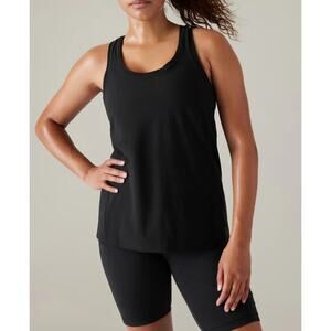 Athleta Ultimate Scoop Tank Black Stretch Medium to High‎ Impact Women's XS TP